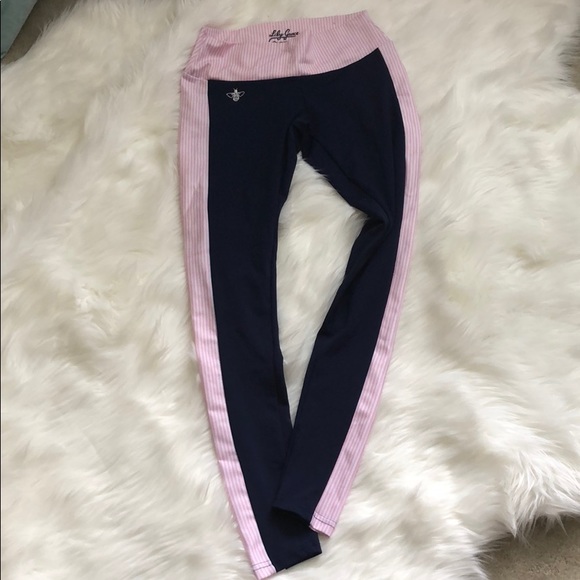 Pants - Navy and pink leggings